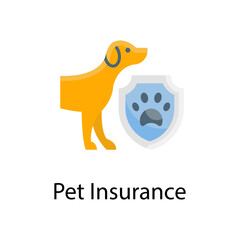 Pet Insurance Vector Flat Icon Design illustration. Veterinary Symbol on White background EPS 10 File