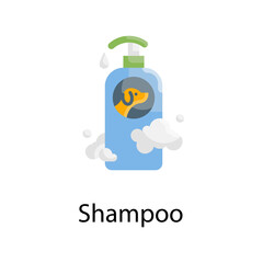 Shampoo Vector Flat Icon Design illustration. Veterinary Symbol on White background EPS 10 File