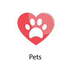 Pets Vector Flat Icon Design illustration. Veterinary Symbol on White background EPS 10 File
