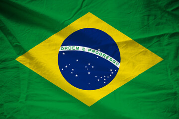 布に印刷されたブラジルの国旗