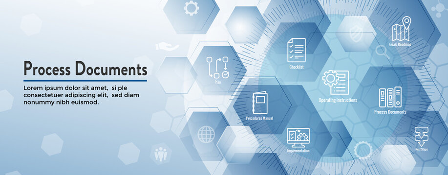 Standard Procedures for Operating a Business - Manual, Steps, and Implementation including outline icon sop web header banner