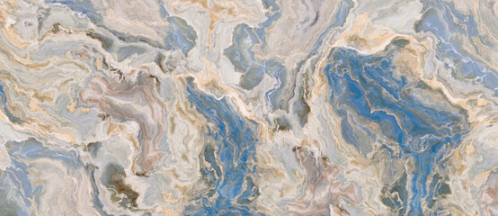 Naklejka na ściany i meble Blue and beige marble background