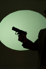 Spy thriller pistol gun