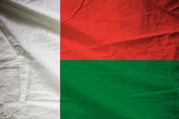 布に印刷されたマダガスカルの国旗