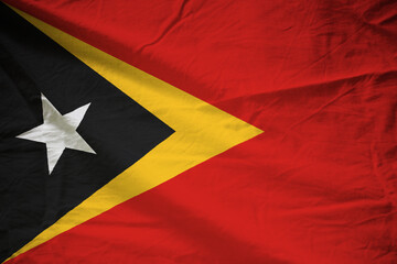 布に印刷された東ティモールの国旗