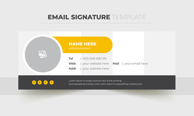Email signature vector templates, Trendy email signature, Modern Professional awesome unique Corporate 
custom beautiful personal Office Email signature design template set with the layout,
