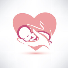 baby care stylized vector symbol