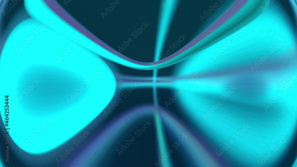 Aufkleber blurry futuristic 3d render textures with changing shapes. cosmic digital gradient of sound and magn