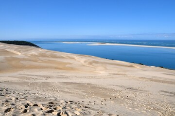 Beautiful view of the "Dune du Pilat" in Gironde . France