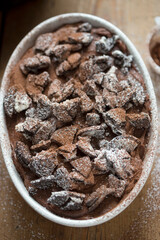 Chocolate no bake cheesecake with chocolate cookies
