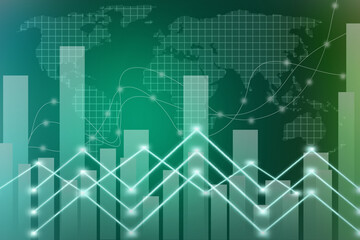 2d illustration futuristic business background pattern graph concept
