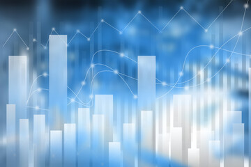 2d illustration futuristic business background pattern graph concept
