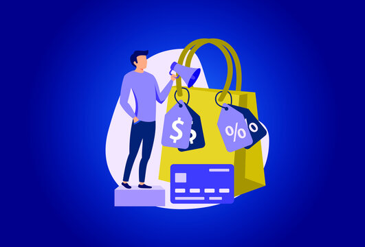 Discount and loyalty card illustration exclusive design inspiration