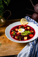 Polish beetroot soup (botwinka)