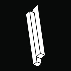 Impossible object. Optical illusion shapes. 3d illustration. Geometric figures. Optical art. Escher style.