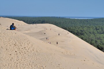 Beautiful view of the "Dune du Pilat" in Gironde . France