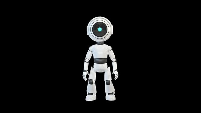 Robot greeting and waving hands