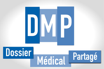 DMP : Dossier Médical Partagé - obrazy, fototapety, plakaty