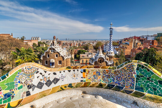 Fototapeta Park Guell, Barcelona, Spain