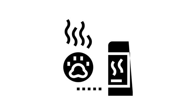 odor neutralizer animated glyph icon. odor neutralizer sign. isolated on white background
