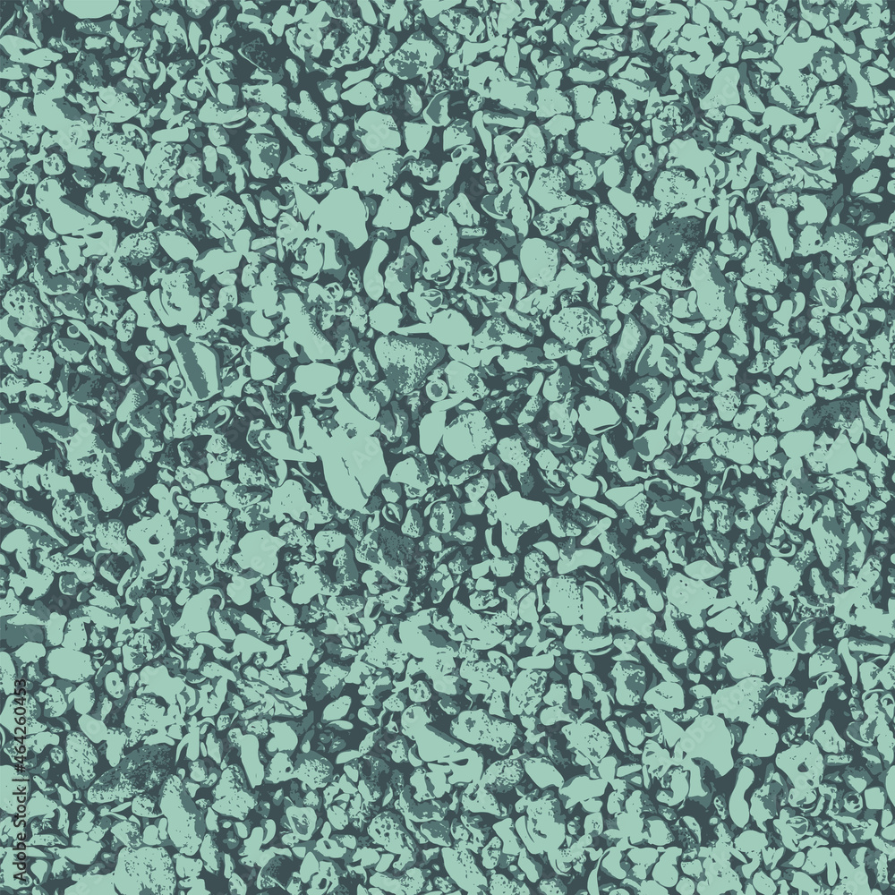 Poster seamless pattern with sea pebbles and shells. realistic underwater sandy texture. repeating vector b