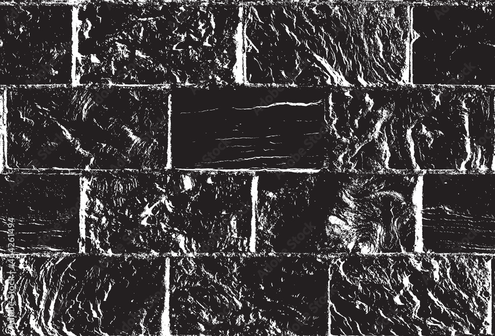 Poster abstract seamless pattern with old horizontal brickwork. realistic vector texture in the grunge styl