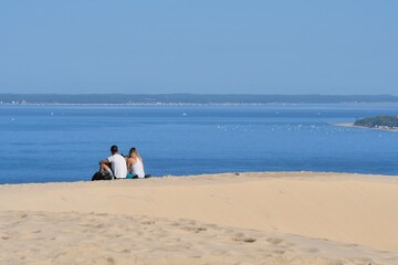 People at the dune du Pilat in Gironde France
