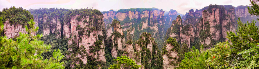 Fototapeta na wymiar Peak Forest and Gorges, Zhangjiajie China