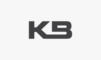 KB letter logo isolated on white background.