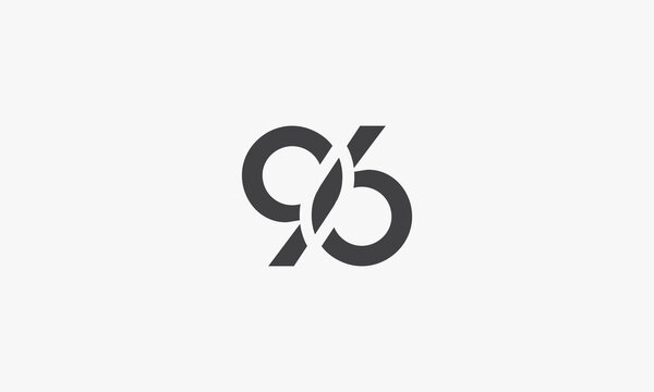 96 logo vector isolated on white background.