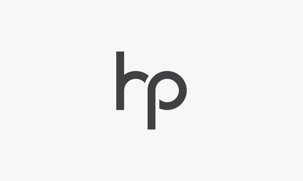 lowercase letter HP logo isolated on white background.