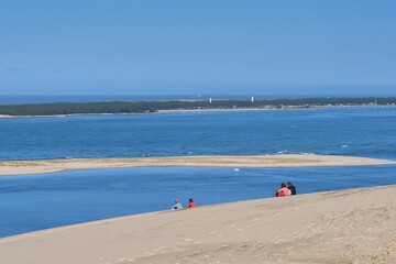 People at the dune du Pilat in Gironde France