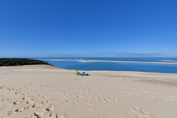 People at the dune du Pilat in Gironde France