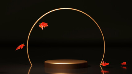 3D rendering of blank product background for backdrop fashion and cream cosmetics decorations. Modern blank podium background for luxury product.