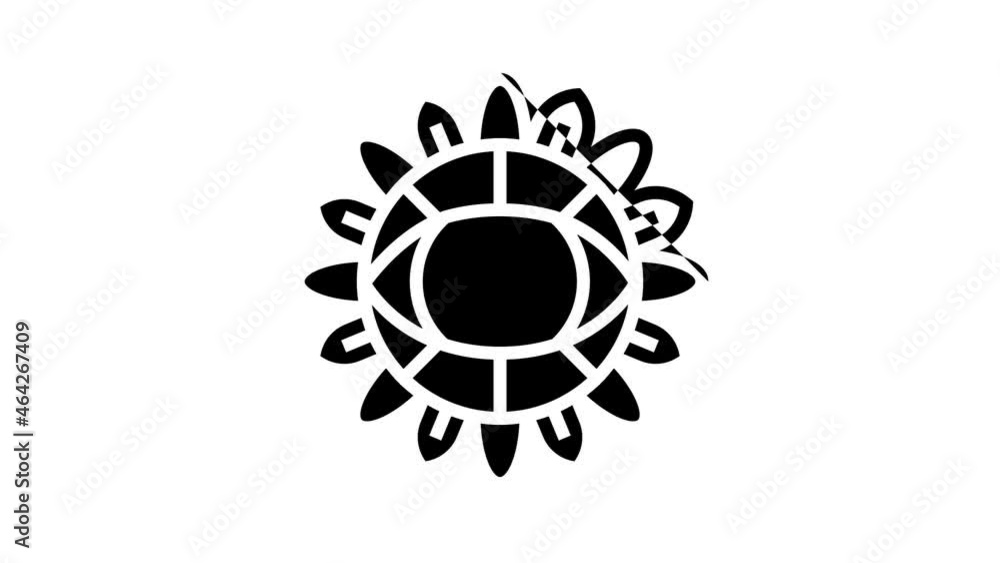 Canvas Prints eye boho animated line icon. eye boho sign. isolated on white background