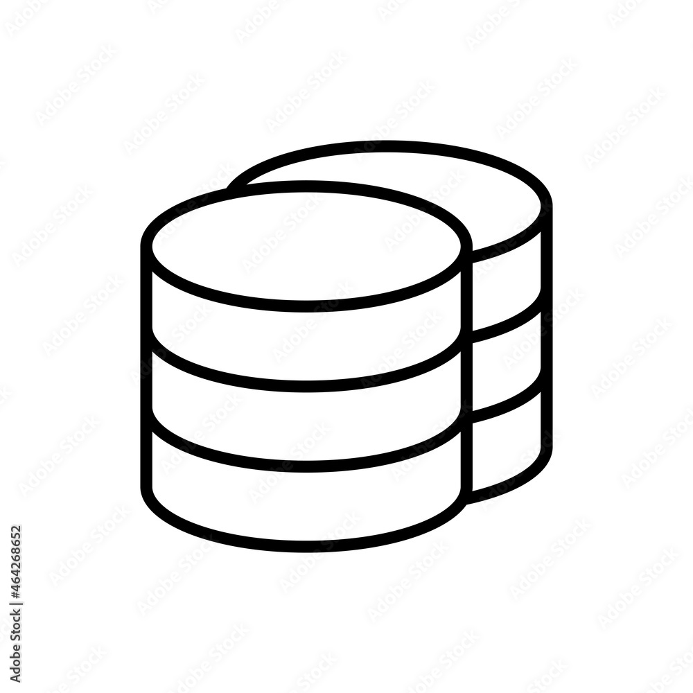 Poster automated backups thin line icon. modern vector illustration.