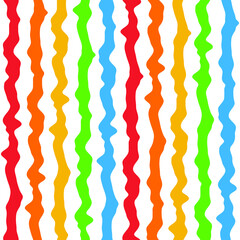 Abstract hand drawn striped seamless pattern