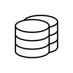 Automated backups thin line icon. Modern vector illustration.