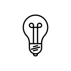 Light bulb thin line icon. Modern vector illustration.