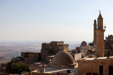 Mardin province, old city center. panoramic photo.