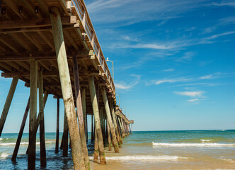 beach with pier