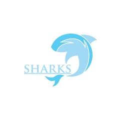 Shark logo and mascot vector template.