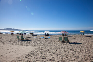 beautiful beach, surf school, waves, sand ocean view. mexico, california