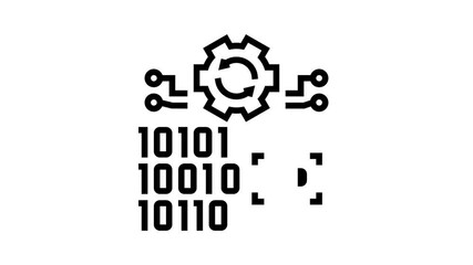 omni channel advertisements animated line icon. omni channel advertisements sign. isolated on white background