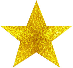 étoile  d’or sur fond blanc 