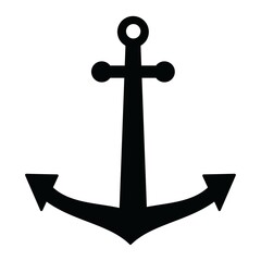 anchor symbol silhouette vector design