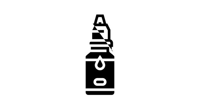kit chemical liquid resin art animated line icon. kit chemical liquid resin art sign. isolated on white background