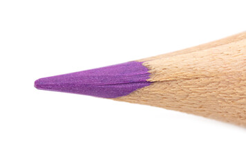 Purple pencil isolated on a white background.