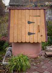 Cute old rustic well outside