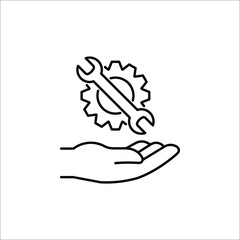 Service Tools icon.vector illustration on white background. color editable